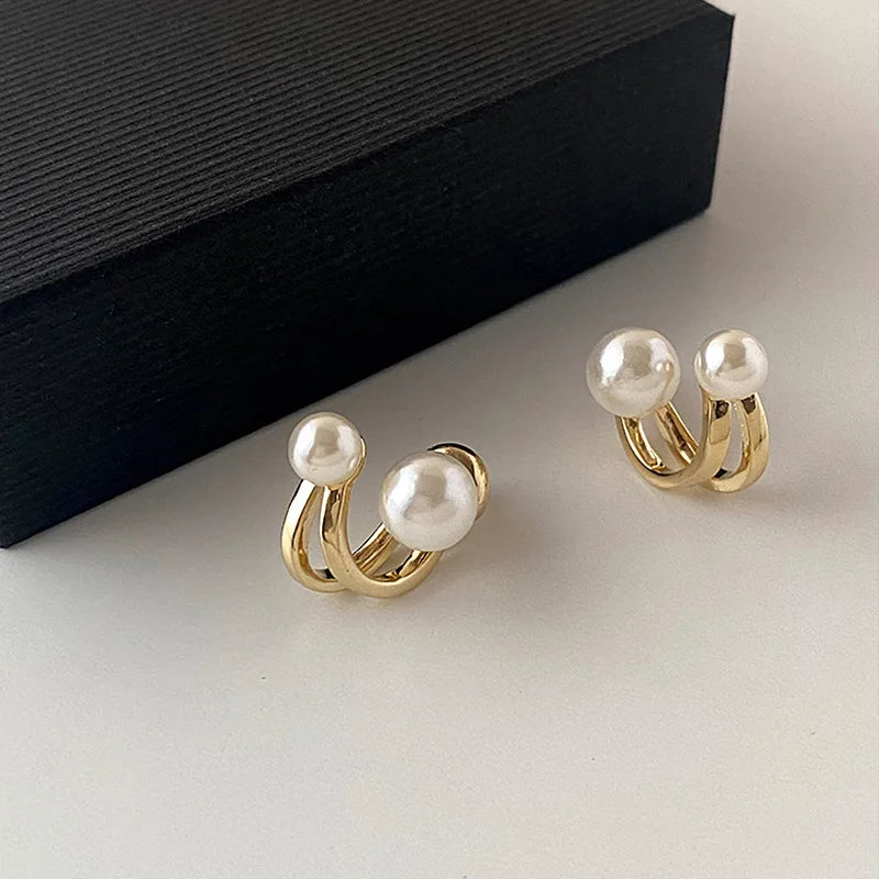 Classic Pearl Earrings for Women – Retro Elegant Gift Jewelry