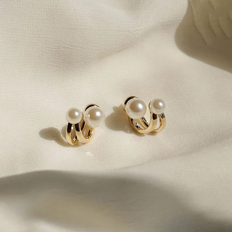 Classic Pearl Earrings for Women – Retro Elegant Gift Jewelry