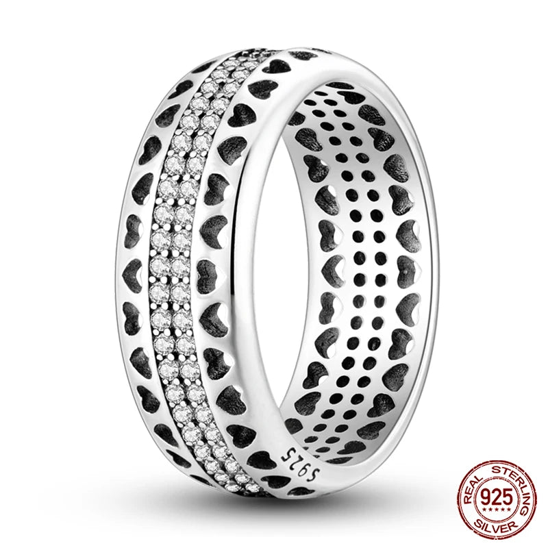 Star Moon Colorful Zircon 925 Silver Ring