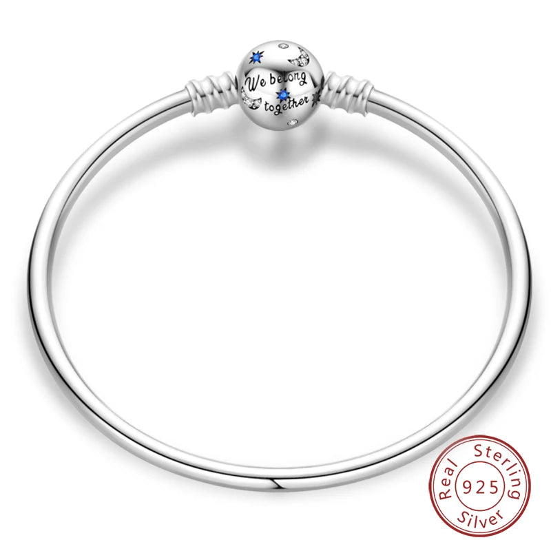 925 Silver Snake Chain Heart Lock Bracelet