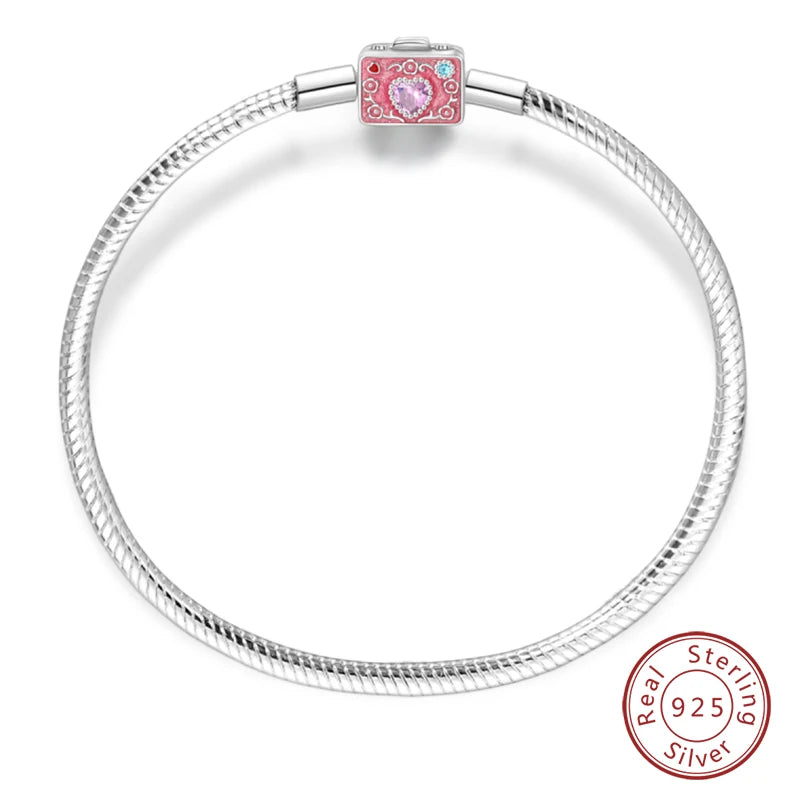 Star Moon Sun Clover 925 Silver Bracelet