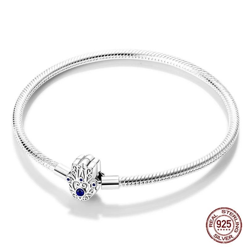 Star Moon Sun Clover 925 Silver Bracelet