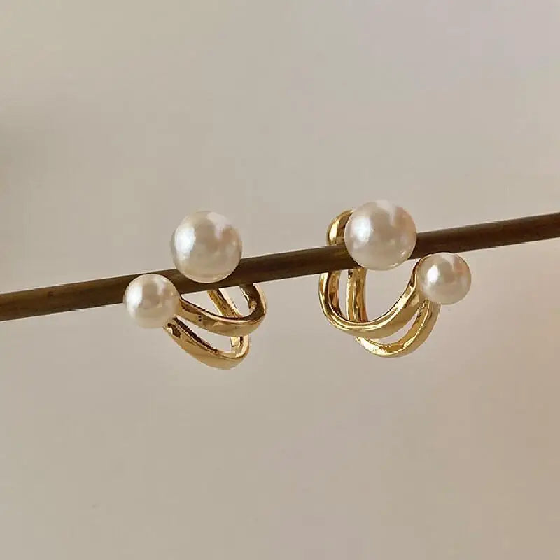 Classic Pearl Earrings for Women – Retro Elegant Gift Jewelry
