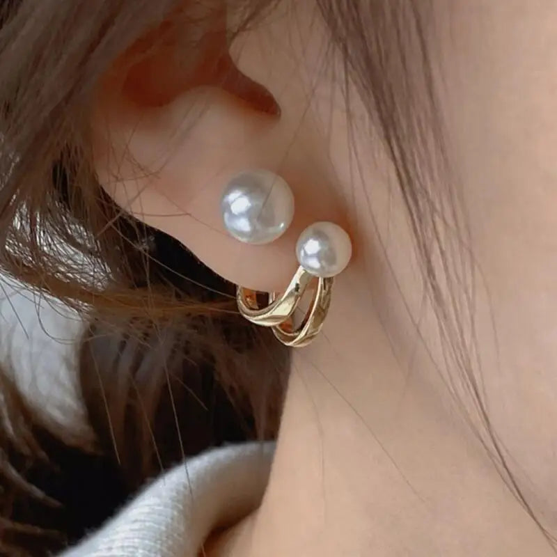 Classic Pearl Earrings for Women – Retro Elegant Gift Jewelry