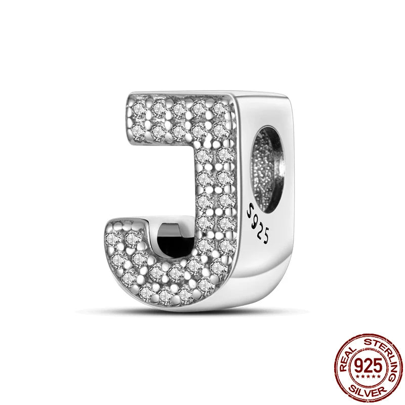 Alphabet Silver Charms Bracelet Beads