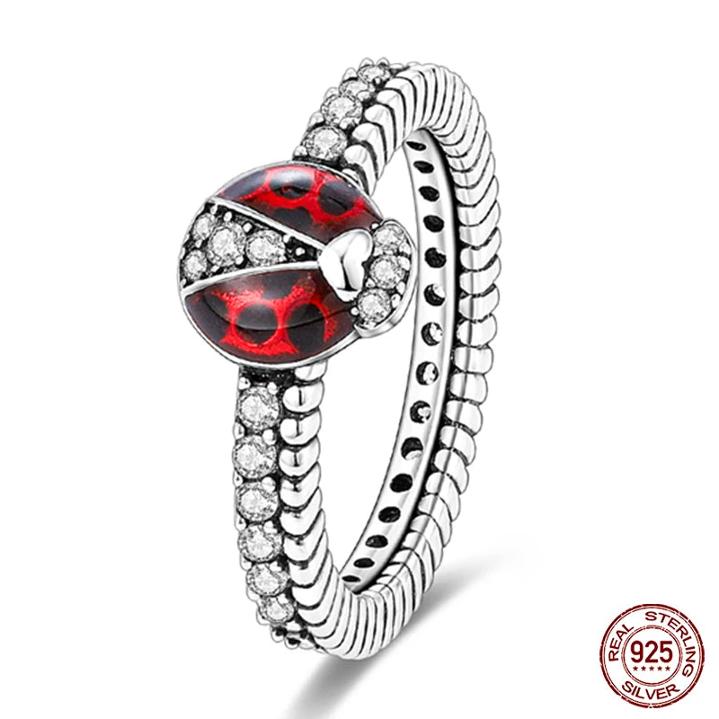 Star Moon Colorful Zircon 925 Silver Ring