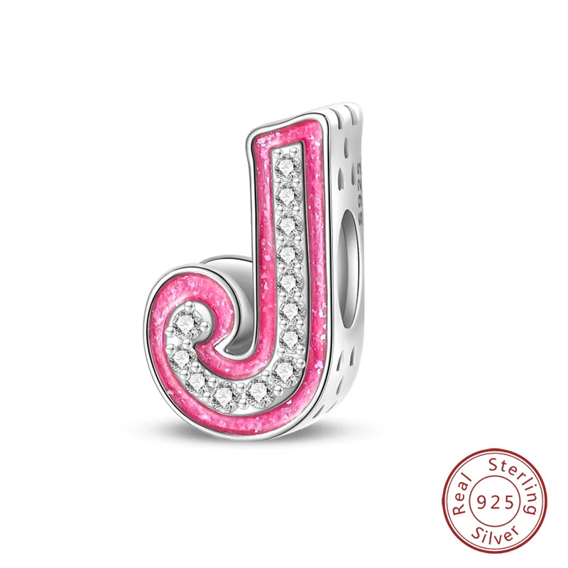 Alphabet Silver Charms Bracelet Beads