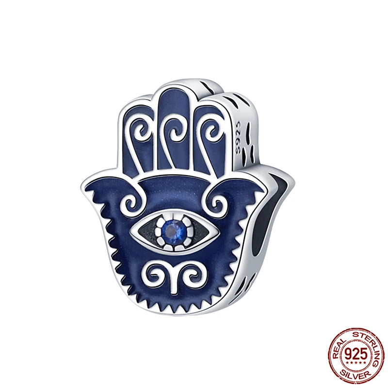 Blue Zircon Owl & Sea Animal Silver Charms