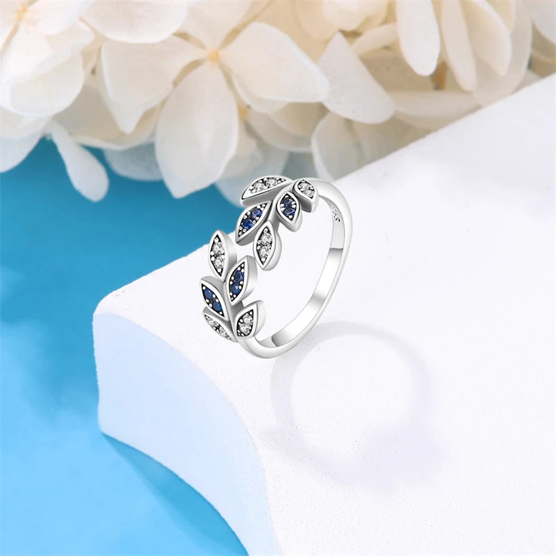 Romantic Pink Heart Snowflake 925 Ring