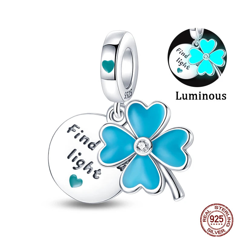 Blue Zircon Owl & Sea Animal Silver Charms