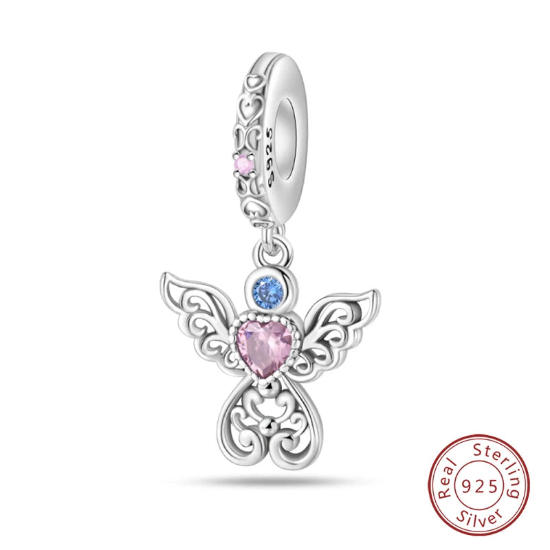 Blue Zircon Owl & Sea Animal Silver Charms