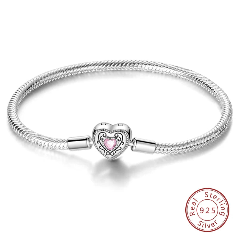 Star Moon Sun Clover 925 Silver Bracelet