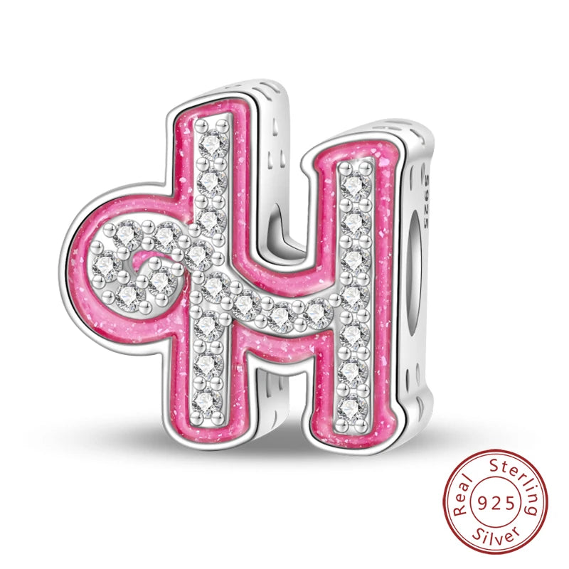 Alphabet Silver Charms Bracelet Beads