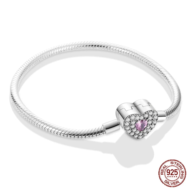 Star Moon Sun Clover 925 Silver Bracelet