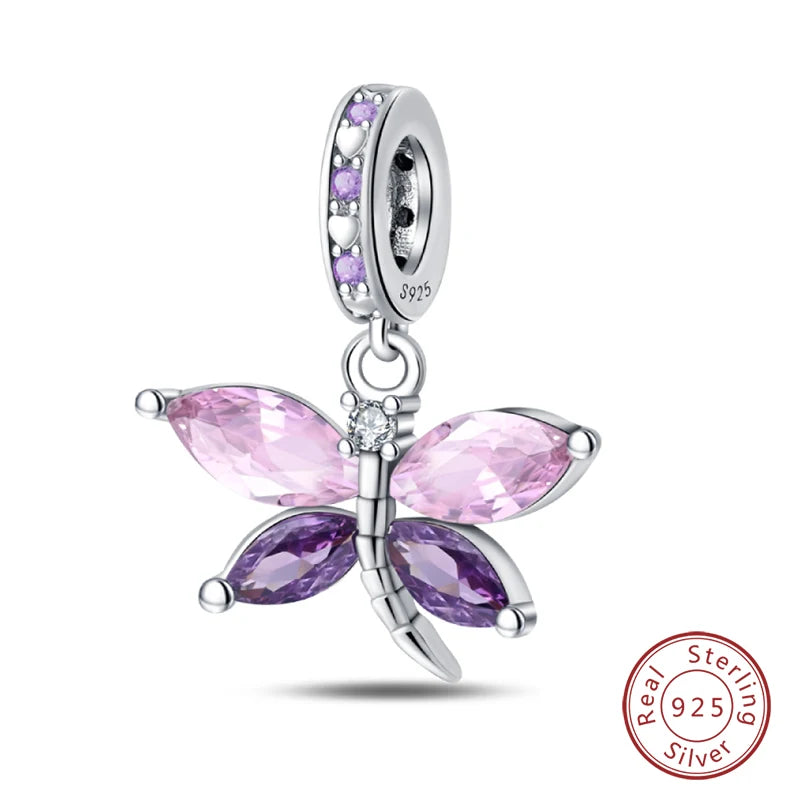 Blue Zircon Owl & Sea Animal Silver Charms