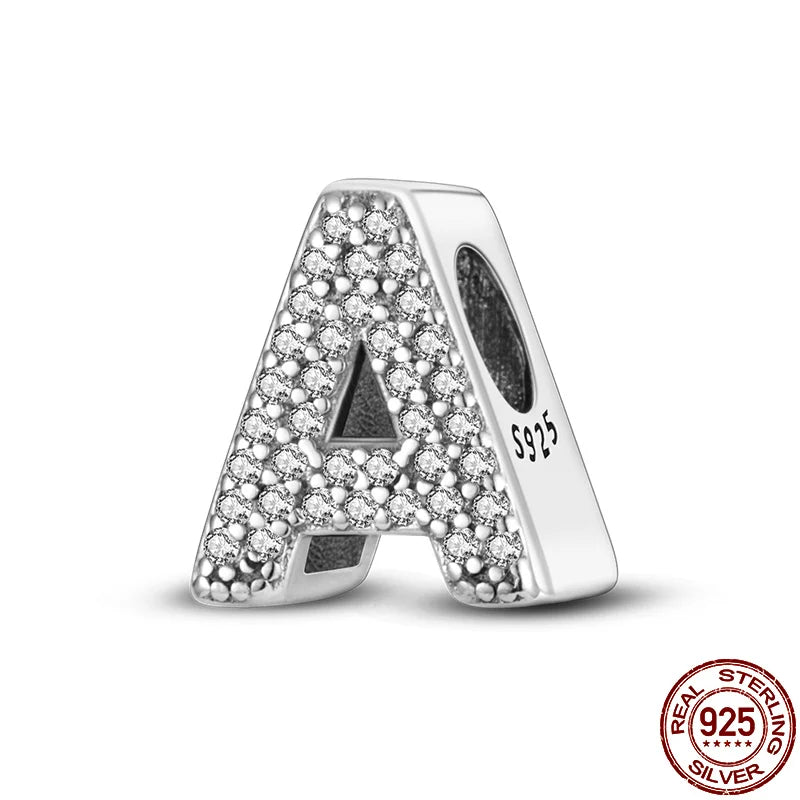 Alphabet Silver Charms Bracelet Beads