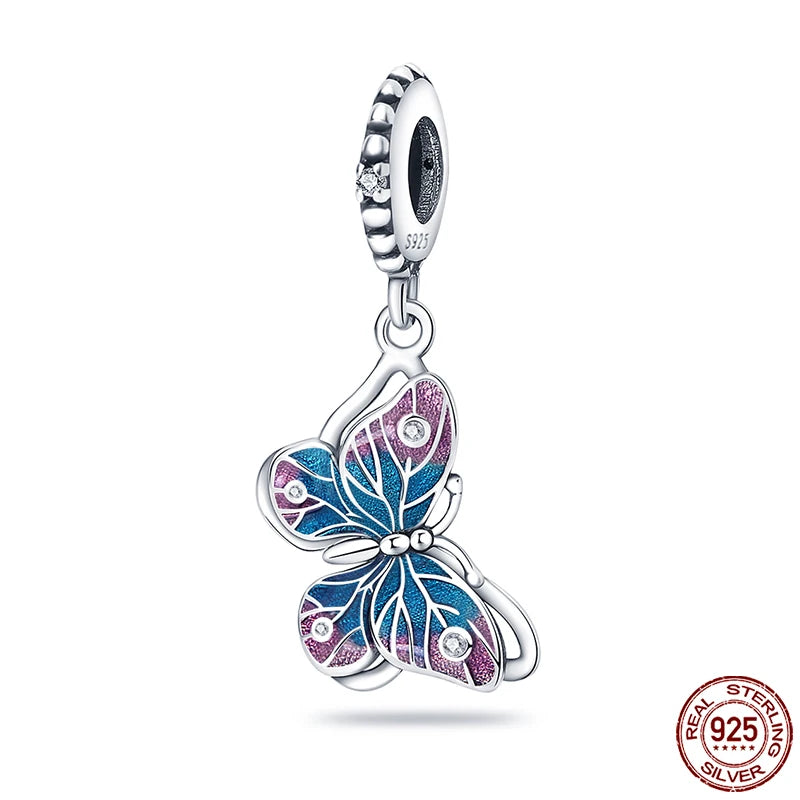 Blue Zircon Owl & Sea Animal Silver Charms