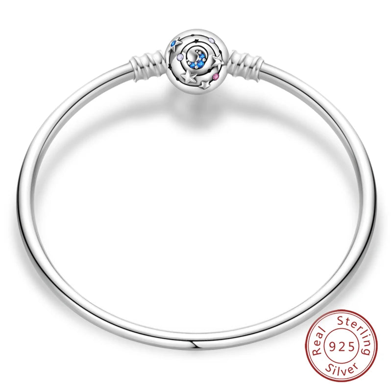 925 Silver Snake Chain Heart Lock Bracelet