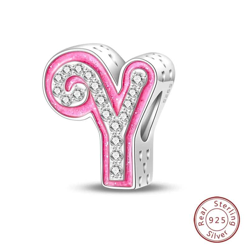 Alphabet Silver Charms Bracelet Beads