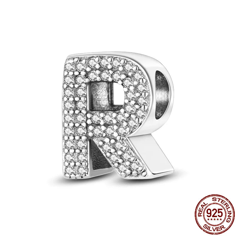 Alphabet Silver Charms Bracelet Beads