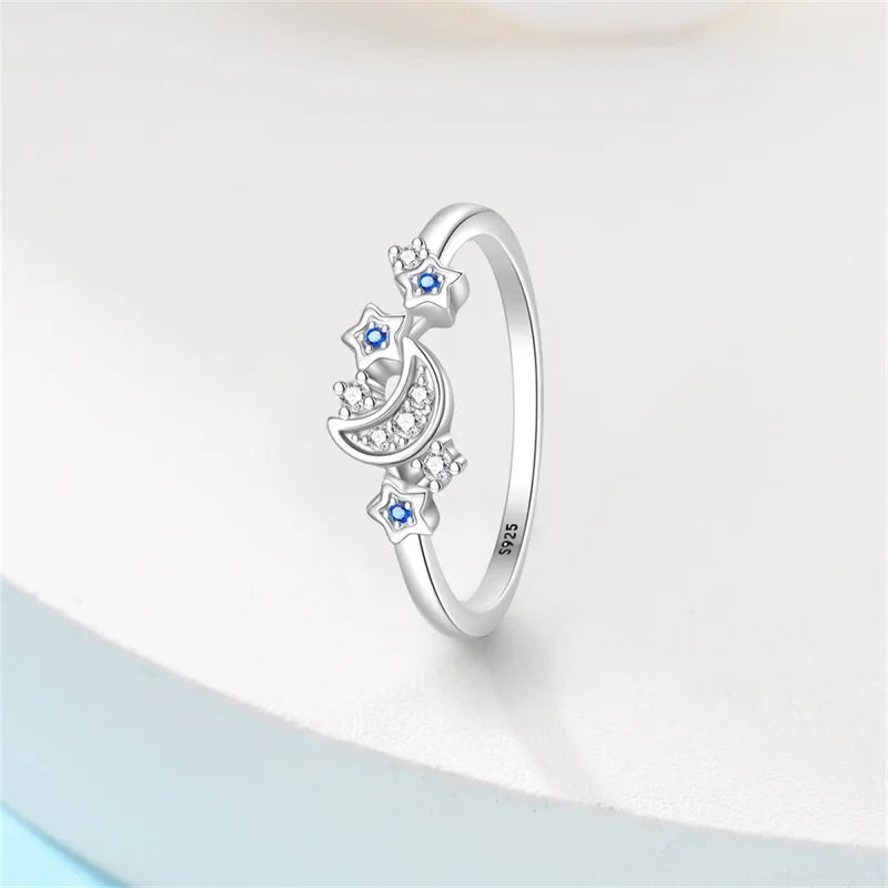 Romantic Pink Heart Snowflake 925 Ring