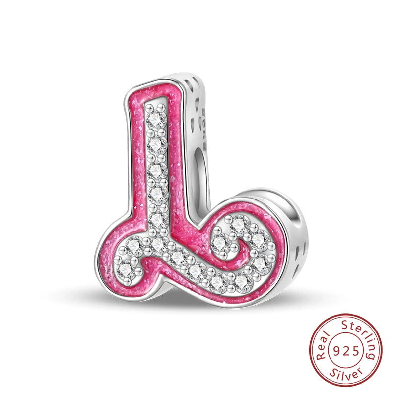 Alphabet Silver Charms Bracelet Beads