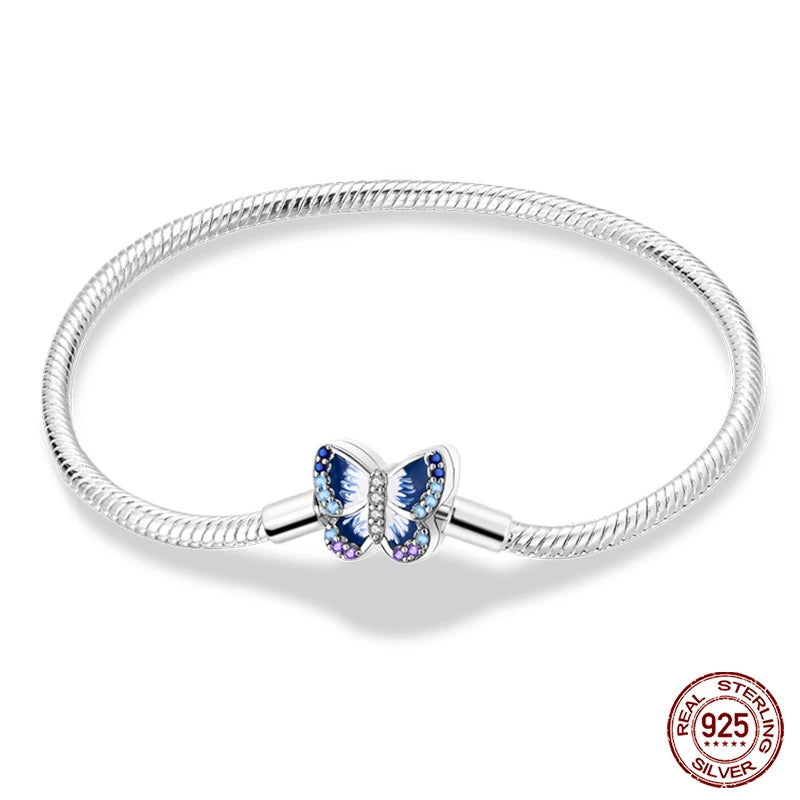 Star Moon Sun Clover 925 Silver Bracelet