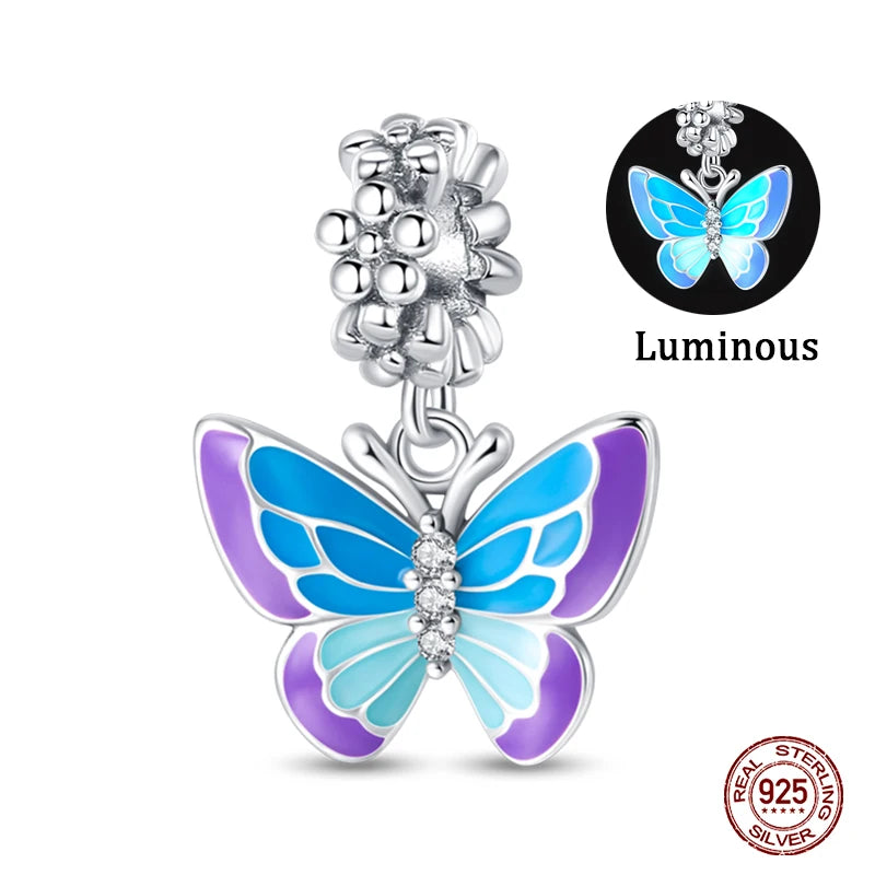 Blue Zircon Owl & Sea Animal Silver Charms