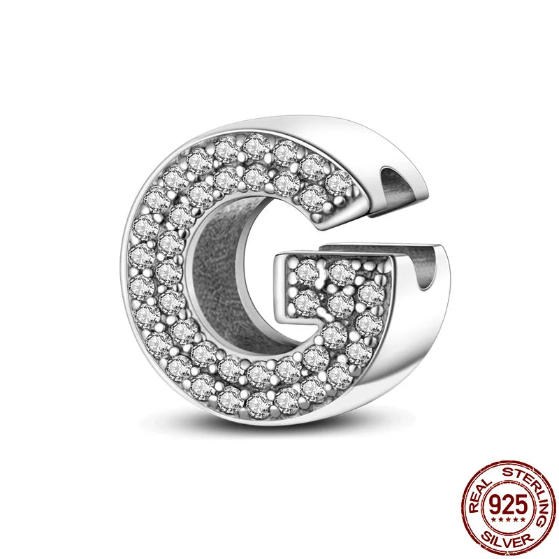 Alphabet Silver Charms Bracelet Beads