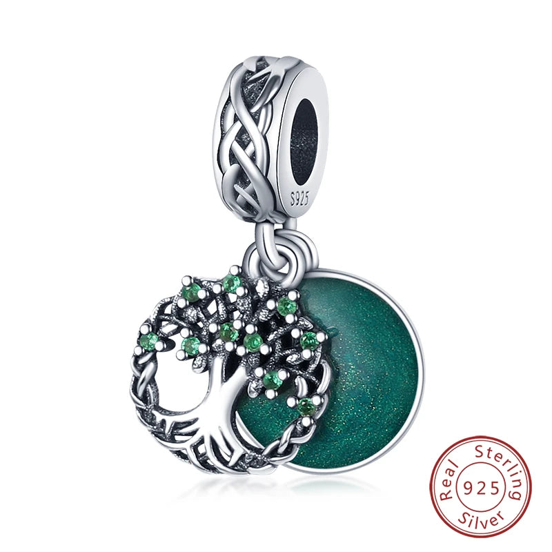 Blue Zircon Owl & Sea Animal Silver Charms