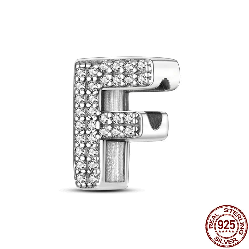 Alphabet Silver Charms Bracelet Beads