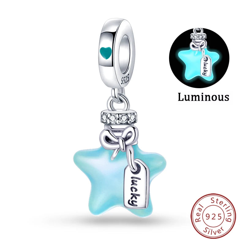 Blue Zircon Owl & Sea Animal Silver Charms