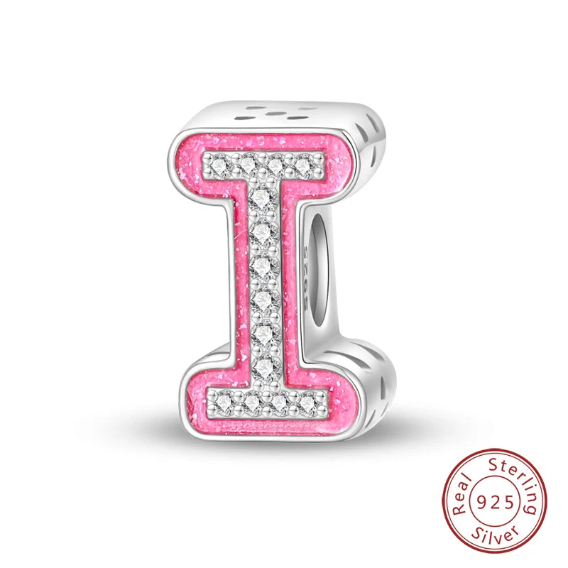 Alphabet Silver Charms Bracelet Beads