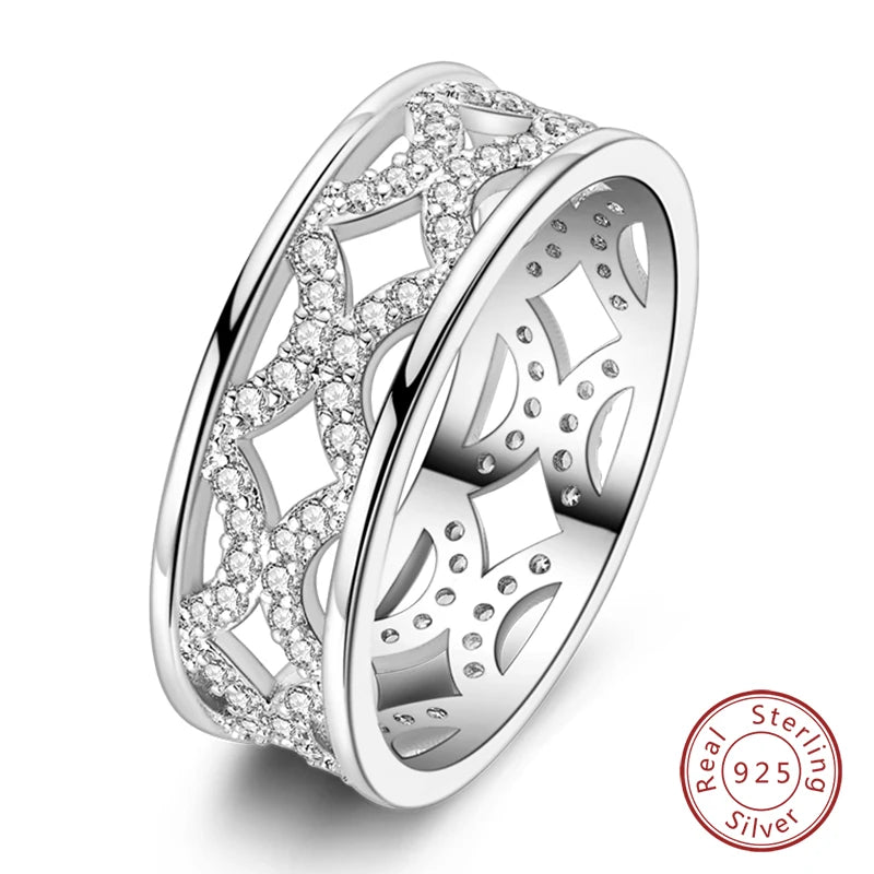 Star Moon Colorful Zircon 925 Silver Ring