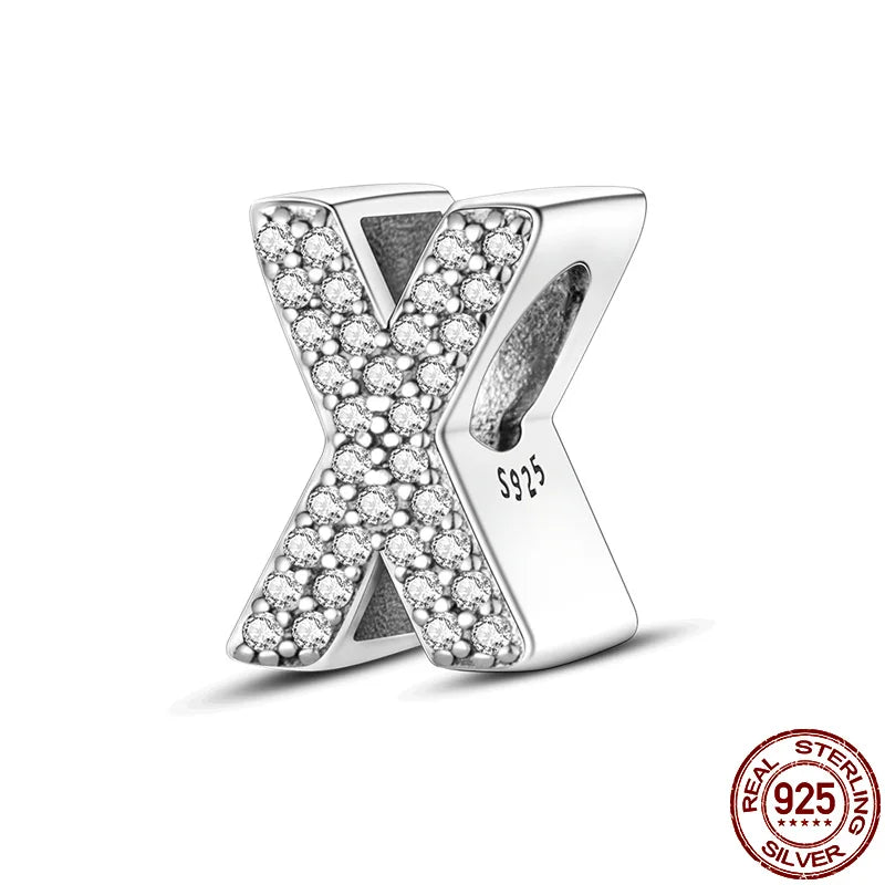 Alphabet Silver Charms Bracelet Beads