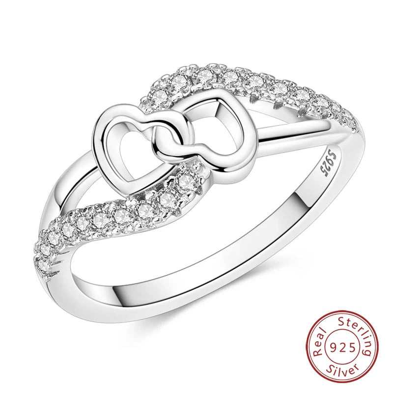 Star Moon Colorful Zircon 925 Silver Ring