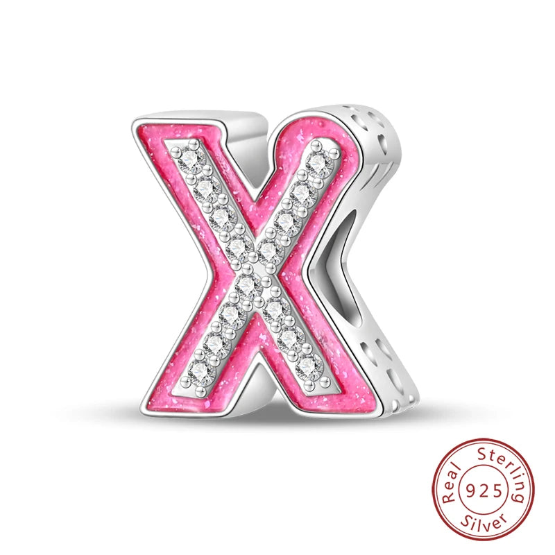 Alphabet Silver Charms Bracelet Beads