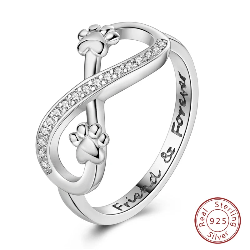 Star Moon Colorful Zircon 925 Silver Ring