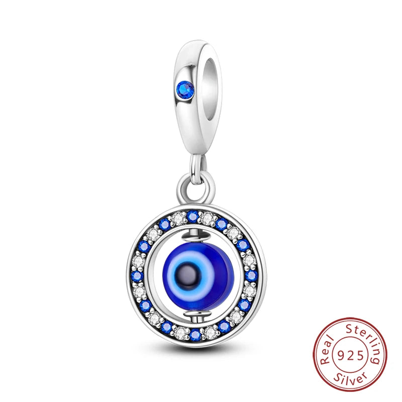 Blue Zircon Owl & Sea Animal Silver Charms