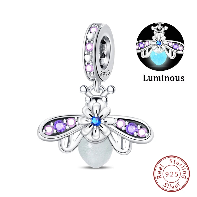 Blue Zircon Owl & Sea Animal Silver Charms