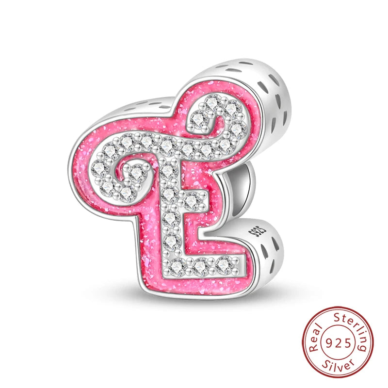 Alphabet Silver Charms Bracelet Beads