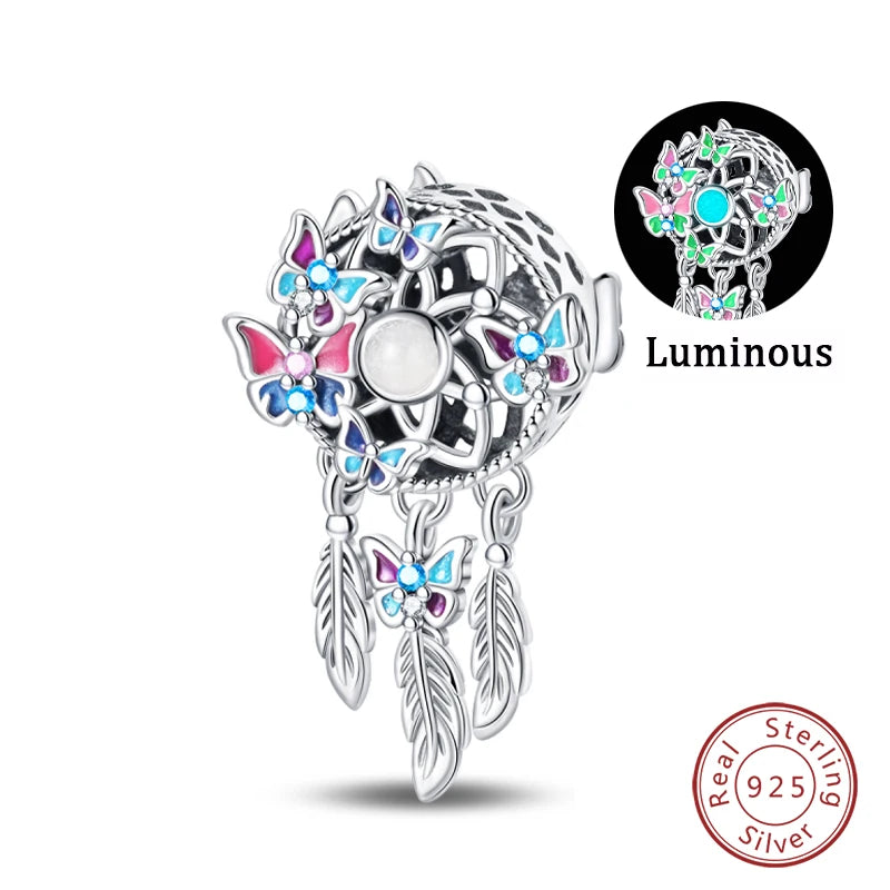 Blue Zircon Owl & Sea Animal Silver Charms