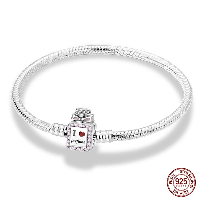 Star Moon Sun Clover 925 Silver Bracelet