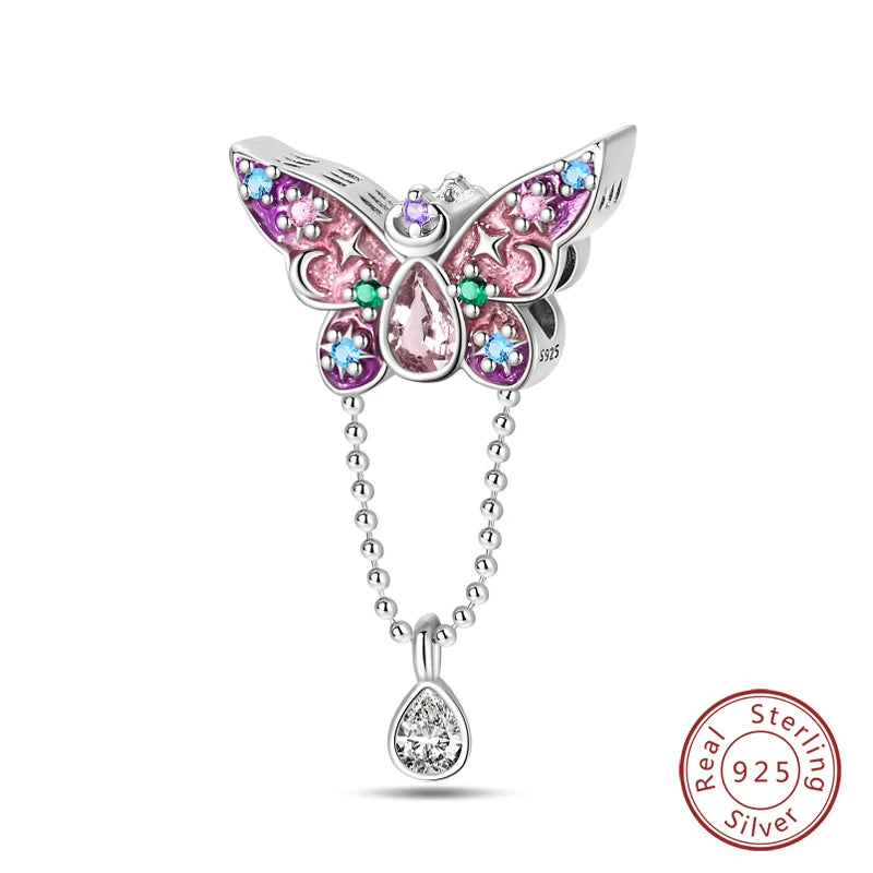 Blue Zircon Owl & Sea Animal Silver Charms