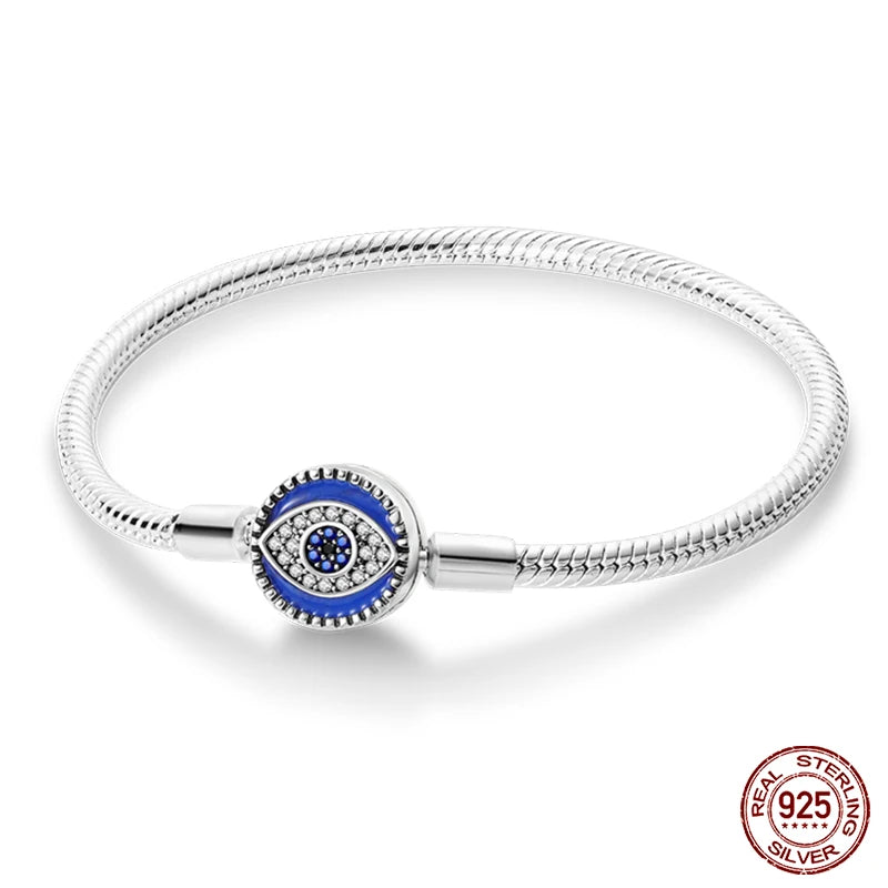 Star Moon Sun Clover 925 Silver Bracelet